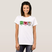 T-shirt Livres Peace Love (Devant entier)