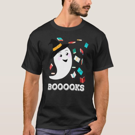 T-shirt Livres pour hommes Librairie Halloween mignon fant (Devant)