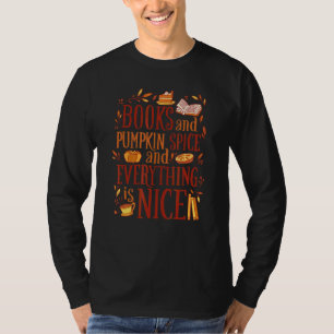T-shirt Livres Pumpkin Spice et joli Halloween pour femmes