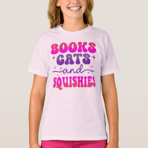 T-shirt Livres Roses Chats Et Squishies