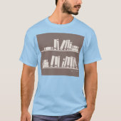 T-shirt Livres sur l'étagère pour lire amoureux ou sage (Devant)