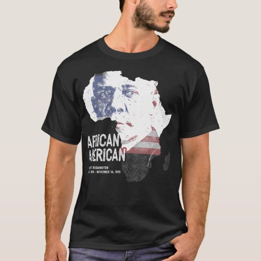 T-shirt Livret afro-américain T Washington Black History (Devant)