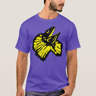 T-shirt Lizard à col poli stylisé jaune néon