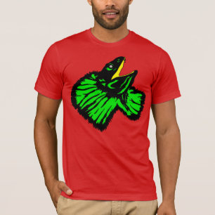 T-shirt Lizard à col poli stylisé vert néon