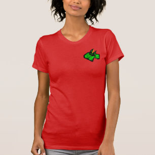 T-shirt Lizard à col poli stylisé vert néon