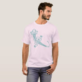 T-shirt Lizard bleu (Devant entier)
