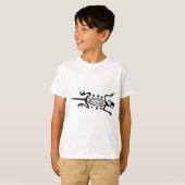 T-shirt Lizard, hiéroglyphe mexicain(Maya) (Devant entier)