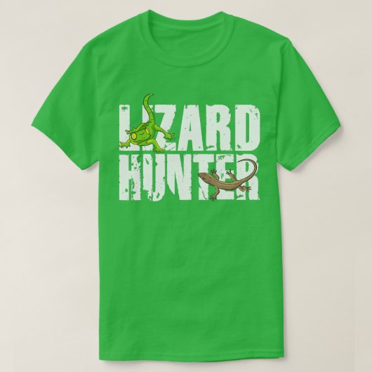 T-shirt Lizard Hunter Lizzy Summoner Gecko Echsenfan Lizar (Design devant)