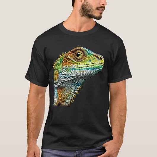 T-shirt Lizard Iguana réaliste (Devant)
