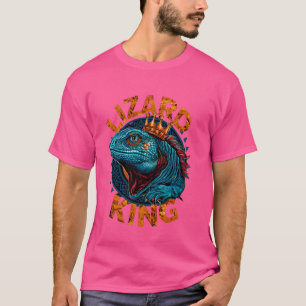 T-shirt Lizard King Drôle Reptile Exotique Iguana Porté Dr