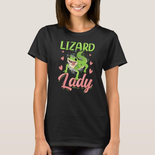 T-shirt Lizard Lady Lizard Animal Gecko (Devant)