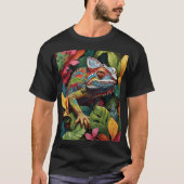 T-shirt Lizard Leaves & Colour (Devant)