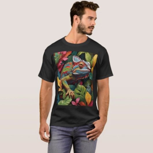 T-shirt Lizard Leaves & Colour