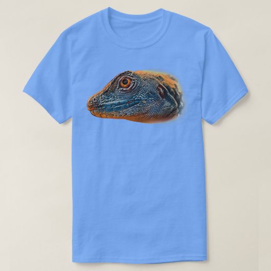 T-shirt Lizard Reptile Digital Painting Scales Triblend (Design devant)