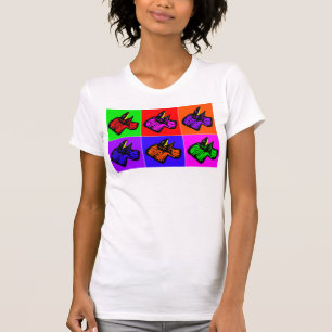 T-shirt Lizards à col frit stylisés en néon