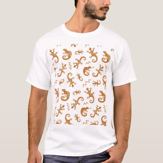 T-shirt Lizards Chameleons : Design Motif sans couture. (Devant)