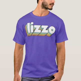 T-shirt Lizzo Retro Typographie arc-en-ciel style défraîch