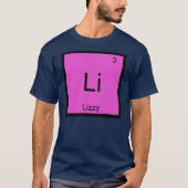 T-shirt Lizzy Nom Chimie Élément Tableau périodique (Devant)