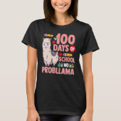 T-shirt Llama 100 Days Of School No Probllama Teacher Stud (Devant)