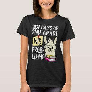 T-shirt Llama & Alpaca 101 Jours de 2e année pas de prob l