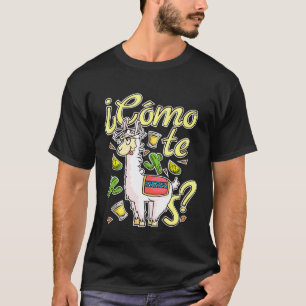 T-shirt Llama Alpaca Blague Espagnole Como Te Llamas