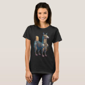 T-shirt Llama Alpaca Cyborg Costume Technologie Science Fi (Devant entier)
