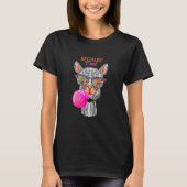 T-shirt Llama Alpaca Funny Sunglass Cool Lama (Devant)