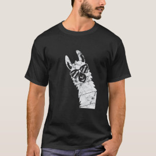 T-shirt Llama Alpaca Lunettes de soleil Utilisé Regard