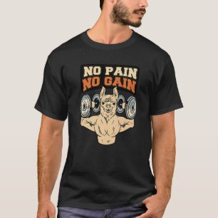T-shirt Llama Alpaca Pas de douleur pas de gain
