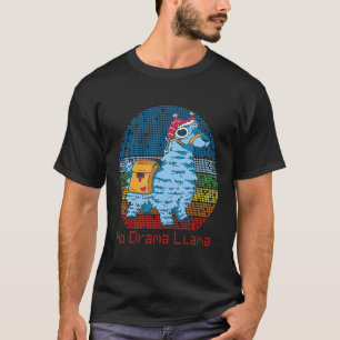 T-shirt Llama Alpaca Rétro Vintage Sans Drame pour Animal