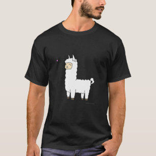T-shirt Llama Alpaca Souriante Drôle Design Par Iridesce