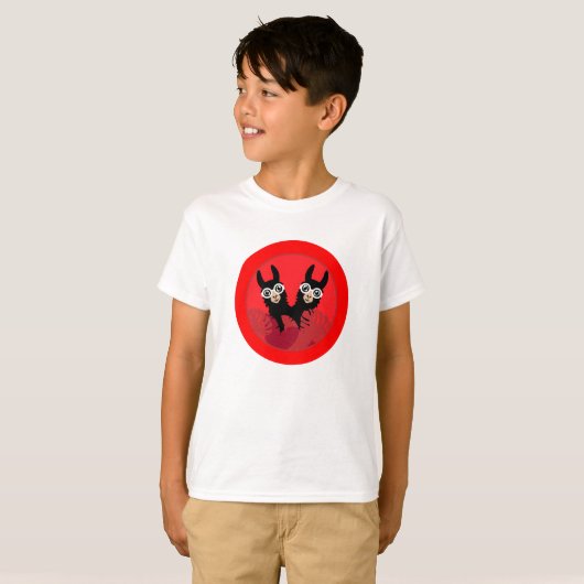 T-shirt Llama Alpaca Twin Boys (Devant entier)