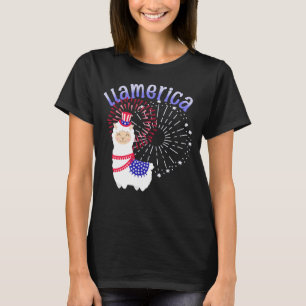 T-shirt Llama American 4 juillet