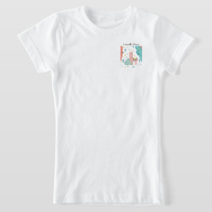 T-Shirt Llama amicale dans un paysage filles
