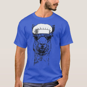 T-shirt Llama Animal Chef Drôle Cuisine Cook