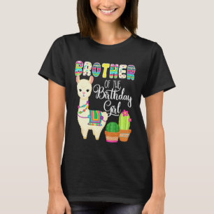 T-shirt Llama Anniversaire Frère De L'Anniversaire Girl Fa