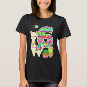 T-shirt Llama Anniversaire Im 6 Ferme Llama Thème 6ème Ann