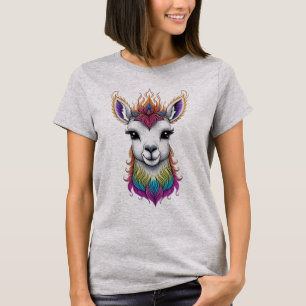 T-shirt Llama arc-en-ciel