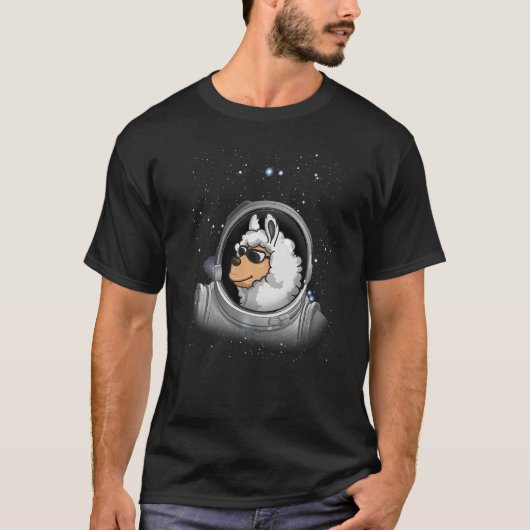 T-shirt Llama Astronaut Astronome de l'espace Llama (Devant)