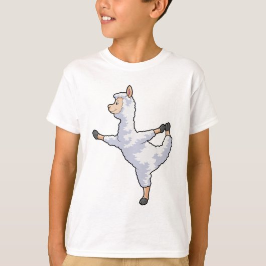 T-shirt Llama at yoga (Devant)