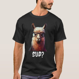 T-shirt Llama avec des lunettes disant Alpaca