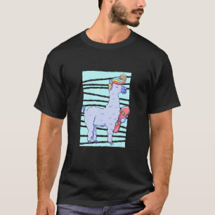 T-shirt Llama avec un skateboard parfait pour faire du ska
