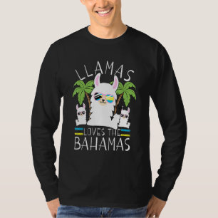 T-shirt Llama Bahamas Souvenir Voyage Vacances Bahamian Fl