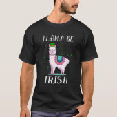 T-shirt Llama Be Irish - Clover Leaf Lama Goblin St. Patri (Devant)