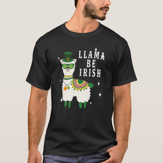 T-shirt LLAMA BE IRLANDE Funky Jour de la Saint Patrick En (Devant)