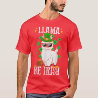 T-shirt LLAMA BE IRLANDE Shamrock Enfants femmes Tee Funny