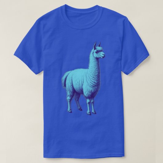 T-shirt Llama bleu (Design devant)