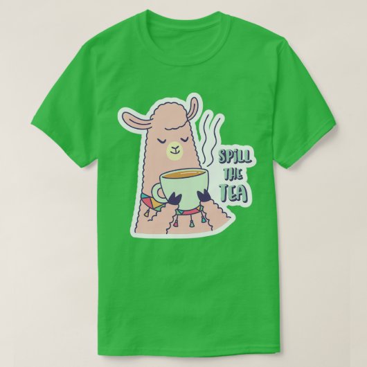 T-shirt Llama Boissons Thé (Design devant)