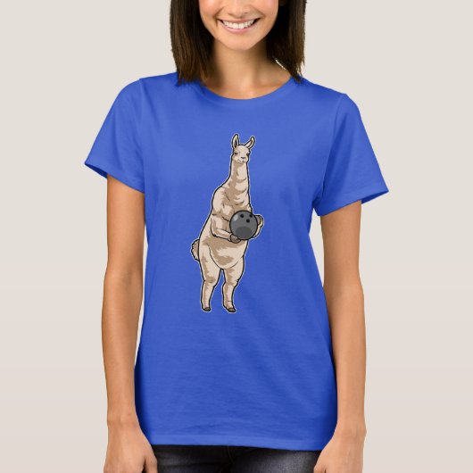 T-shirt Llama Bowling Bowling (Devant)