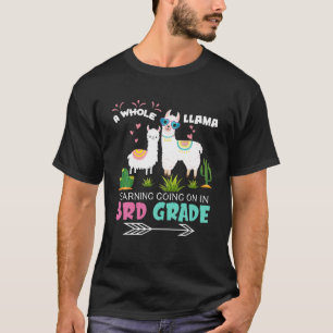 T-shirt Llama Cactus Étudiante De 3Ème Année De Revenir À